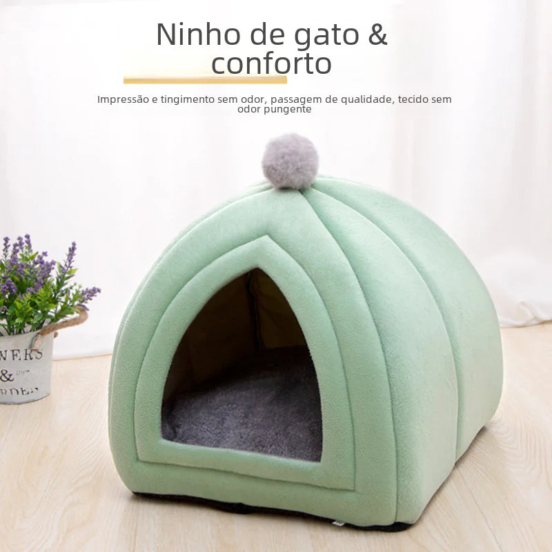Mistpaw™ yurt-fur cat bed