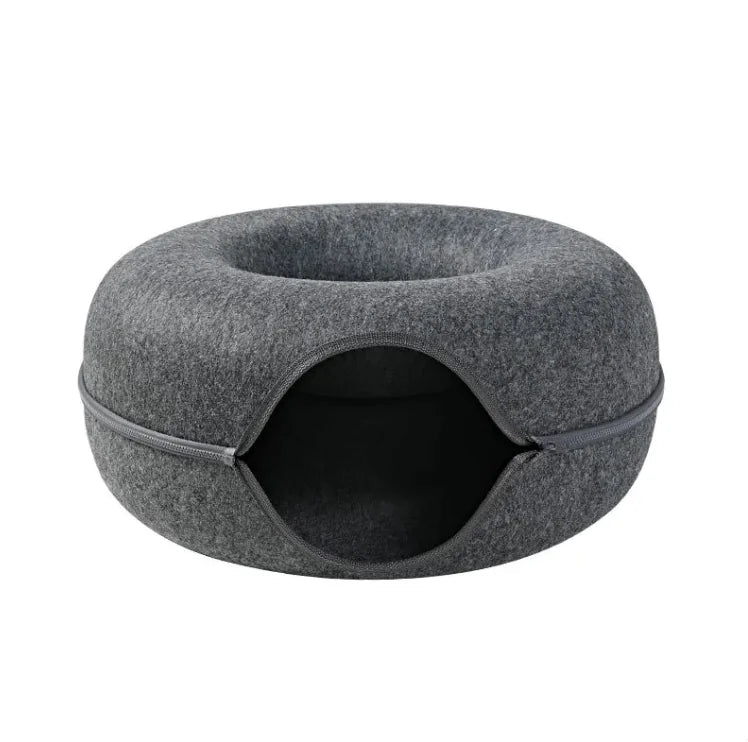 Mistpaw™ Wool Felt Cat Tunnel & Bed