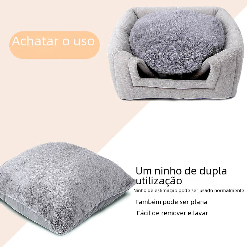 Mistpaw™ yurt-fur cat bed