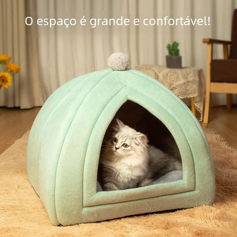 Mistpaw™ yurt-fur cat bed