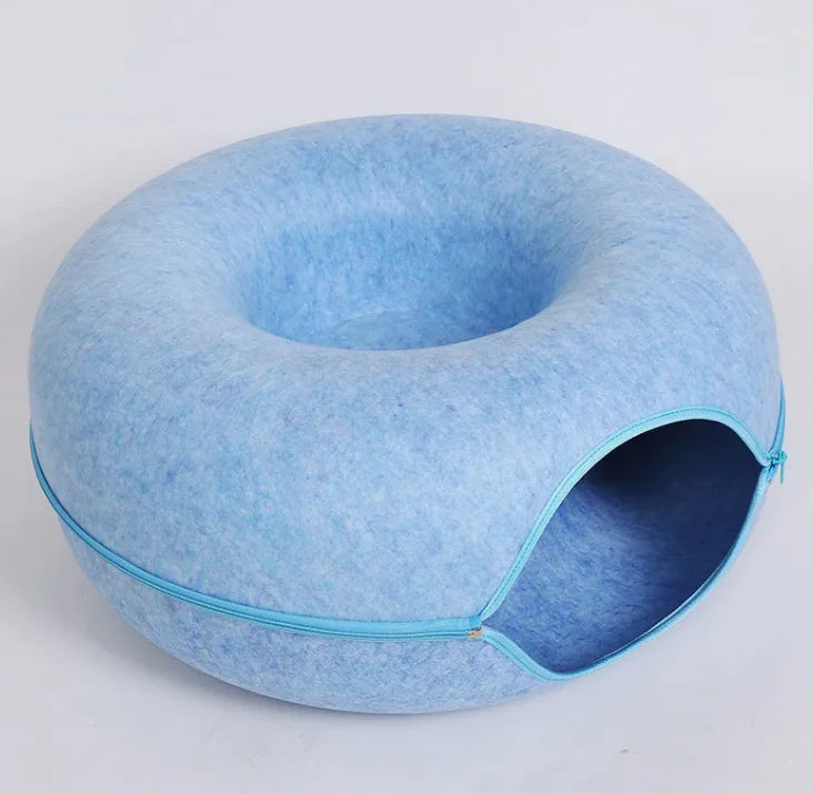 Mistpaw™ Wool Felt Cat Tunnel & Bed