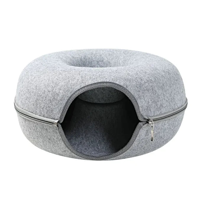 Mistpaw™ Wool Felt Cat Tunnel & Bed