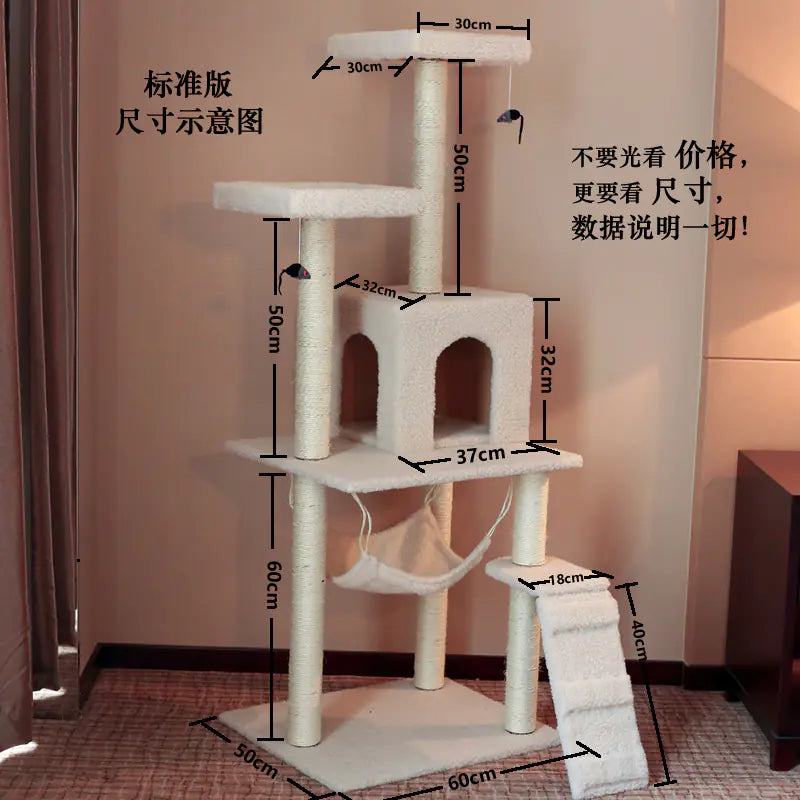Mistpaw™ Cat Tree with Scratching Board and Climbing Frame